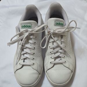 Adidas White and Green Athletic Shoes Stan Smith